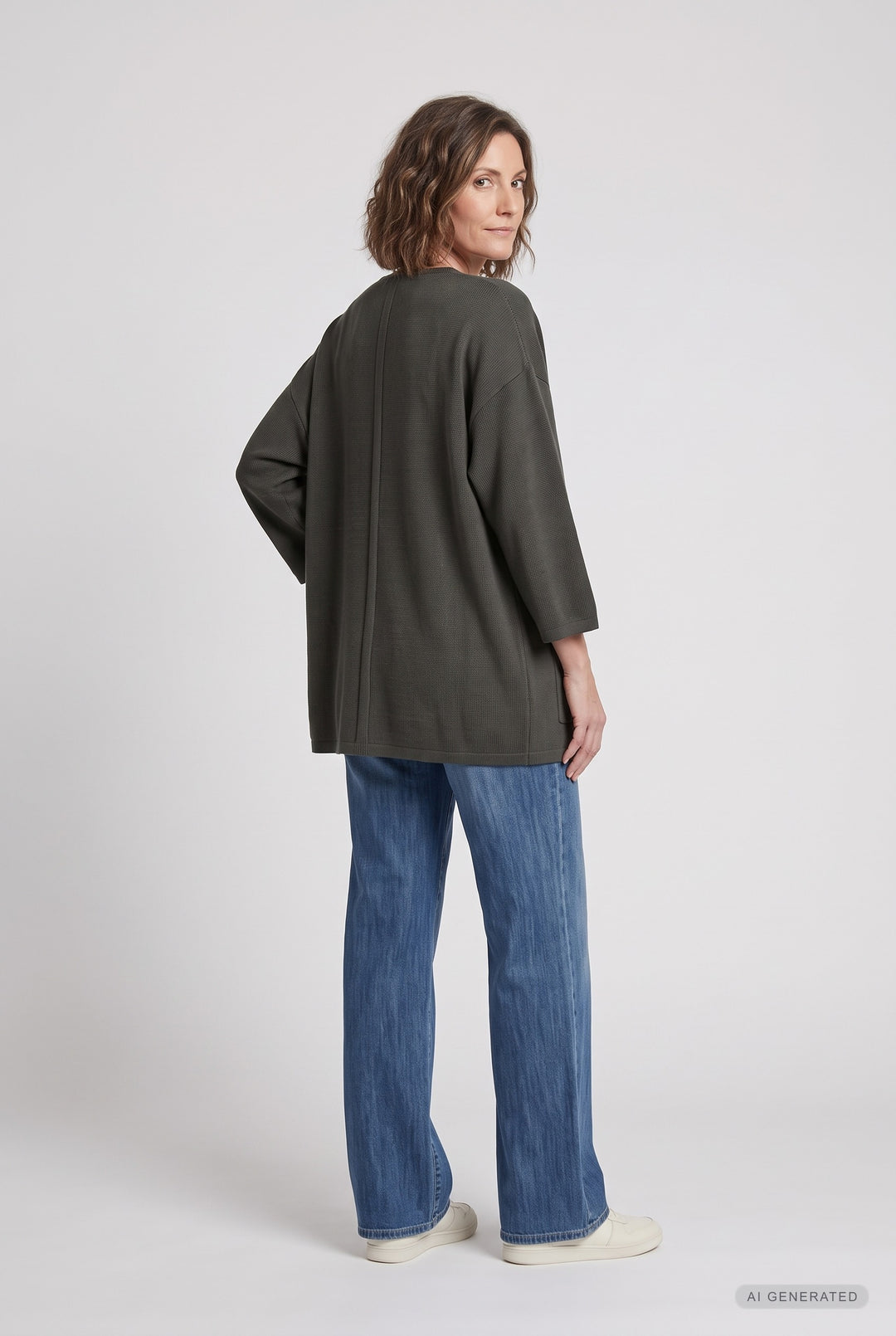 Lind Bea Knit Cardigan 044 Army