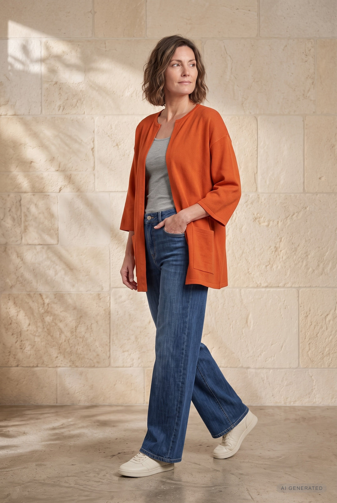 Lind Bea Knit Cardigan 299 Orange