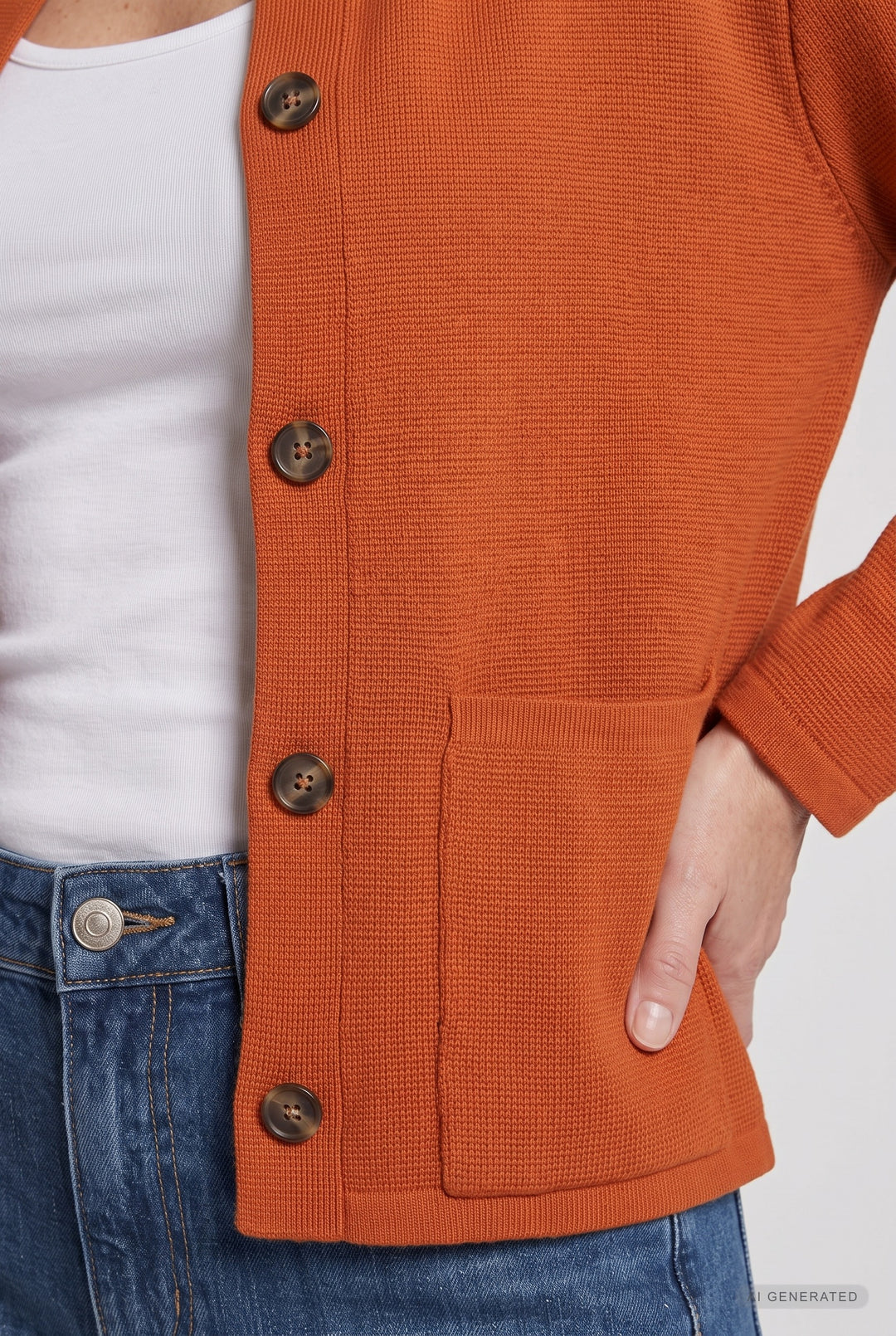 Lind Bolette Knit Cardigan 299 Orange