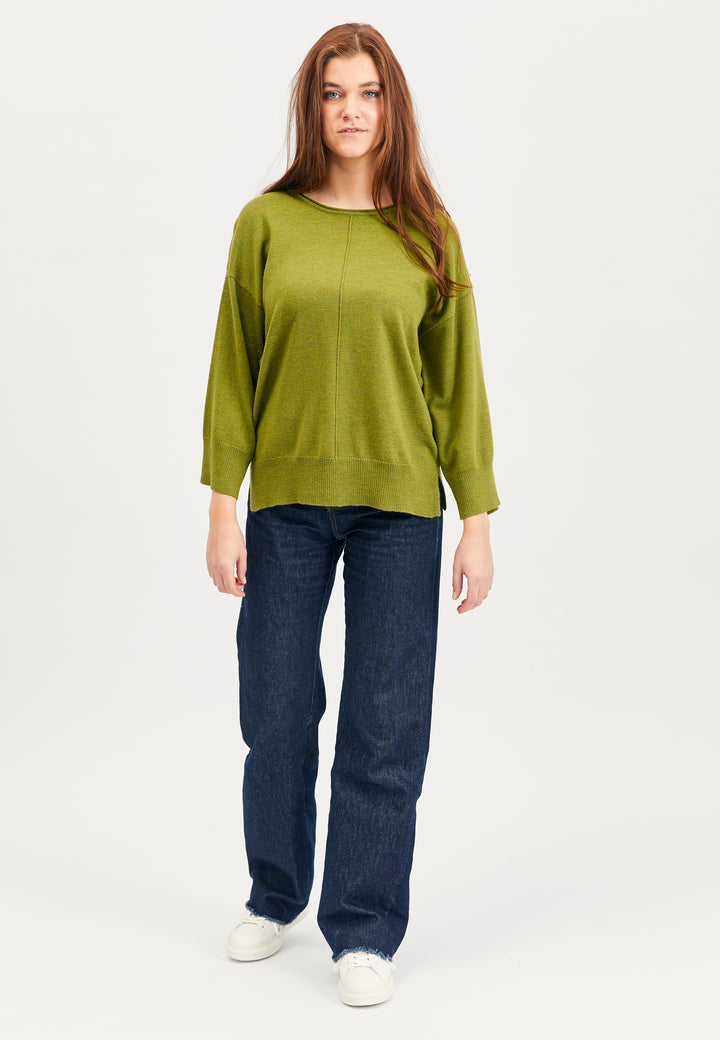 Lind Christel Knit Pullover 19410 Apple green melange