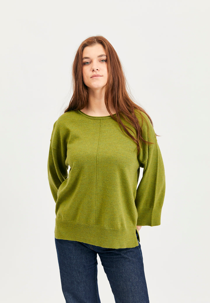 Lind Christel Knit Pullover 19410 Apple green melange