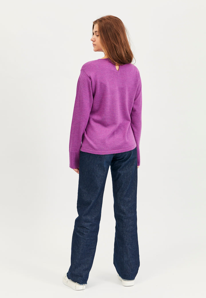 Lind Clara Knit Pullover 205448 Hotensia purple melange