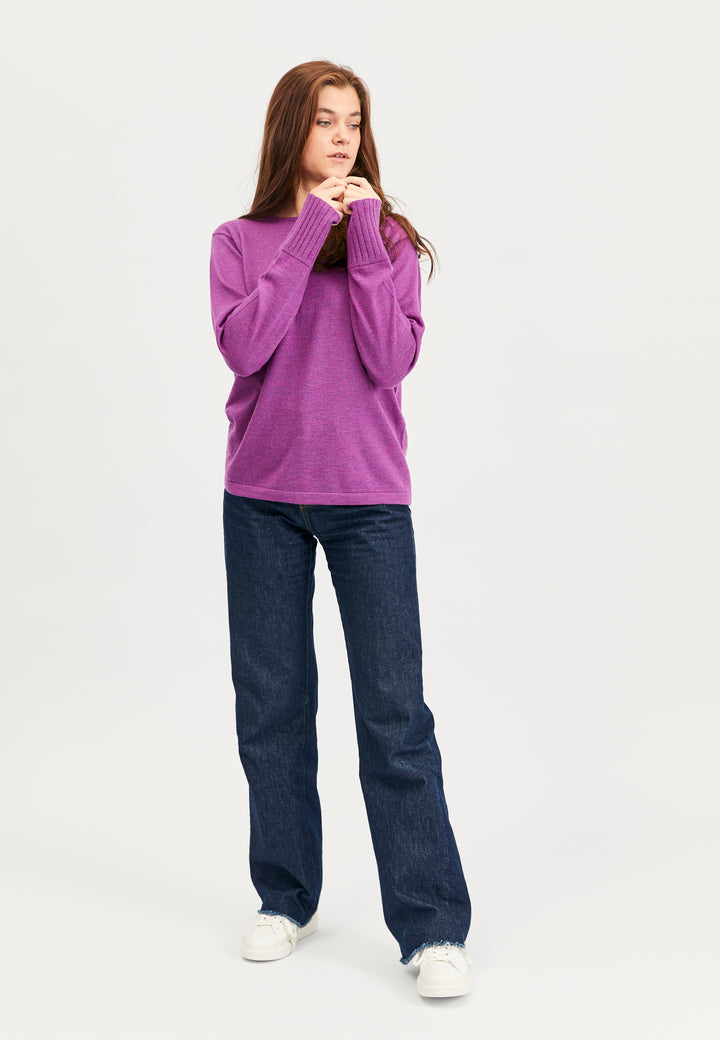 Lind Clara Knit Pullover 205448 Hotensia purple melange