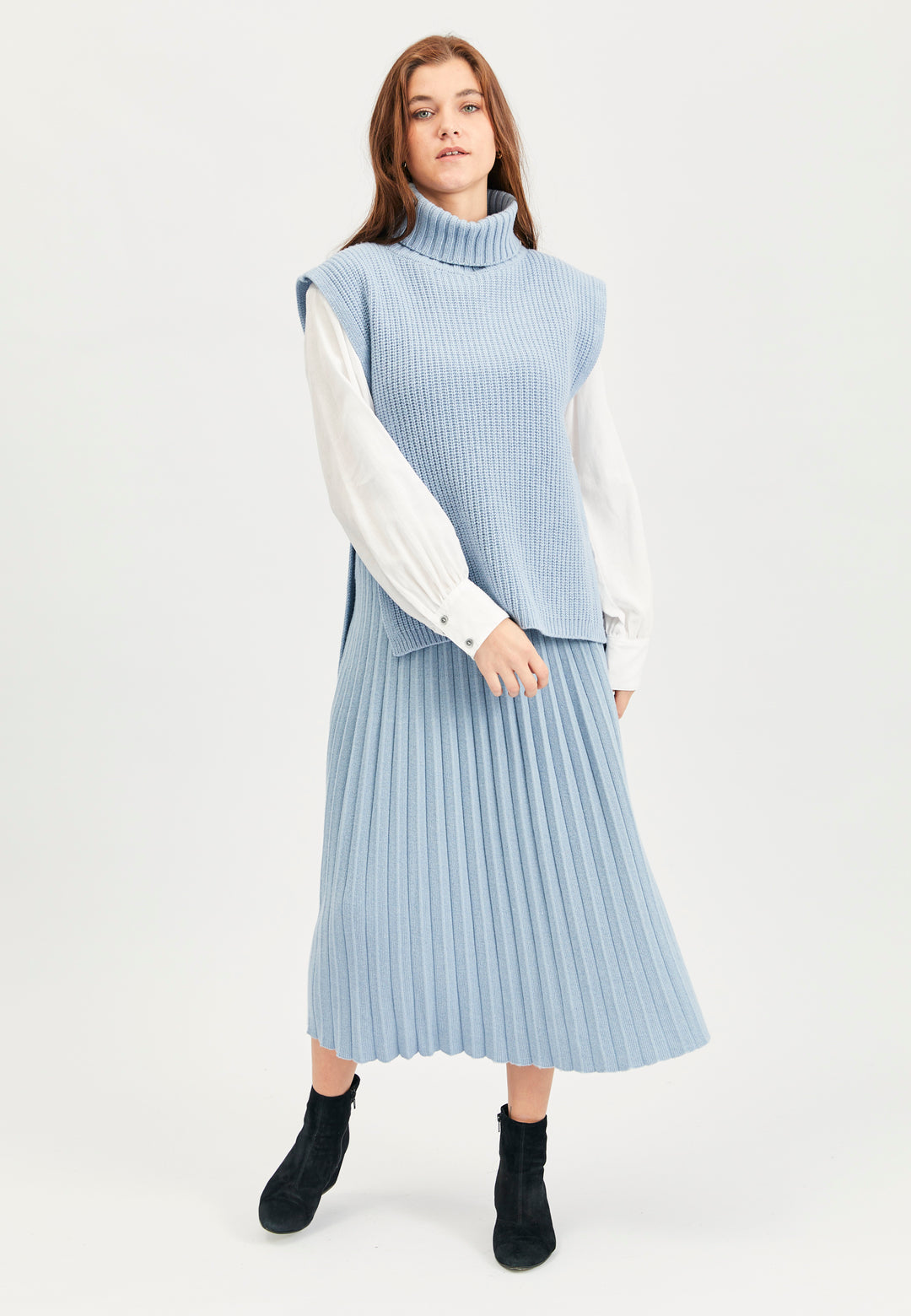 Lind Dush Knit Dress 7914 Light blue