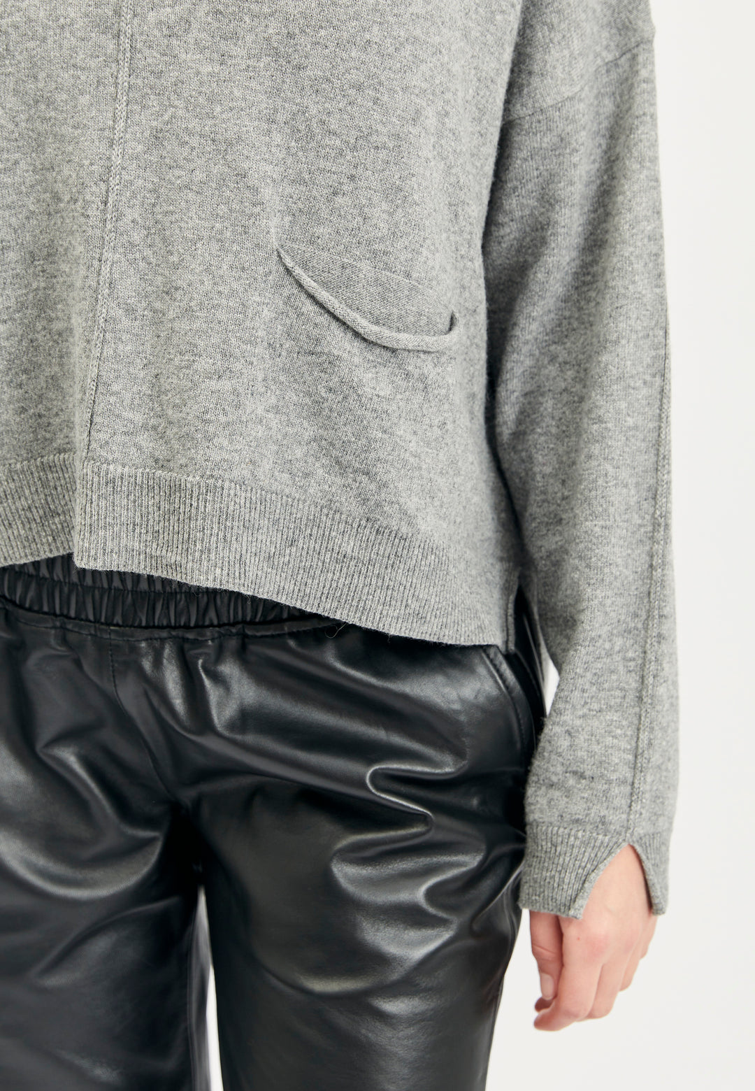 Lind Else Knit Pullover 7142 Grey melange