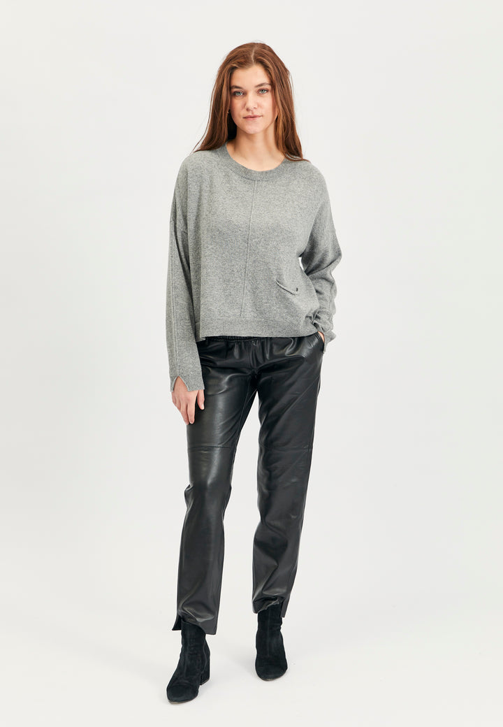 Lind Else Knit Pullover 7142 Grey melange