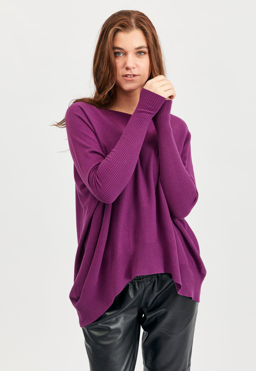 Lind Esther Knit Pullover 192 Dark purple