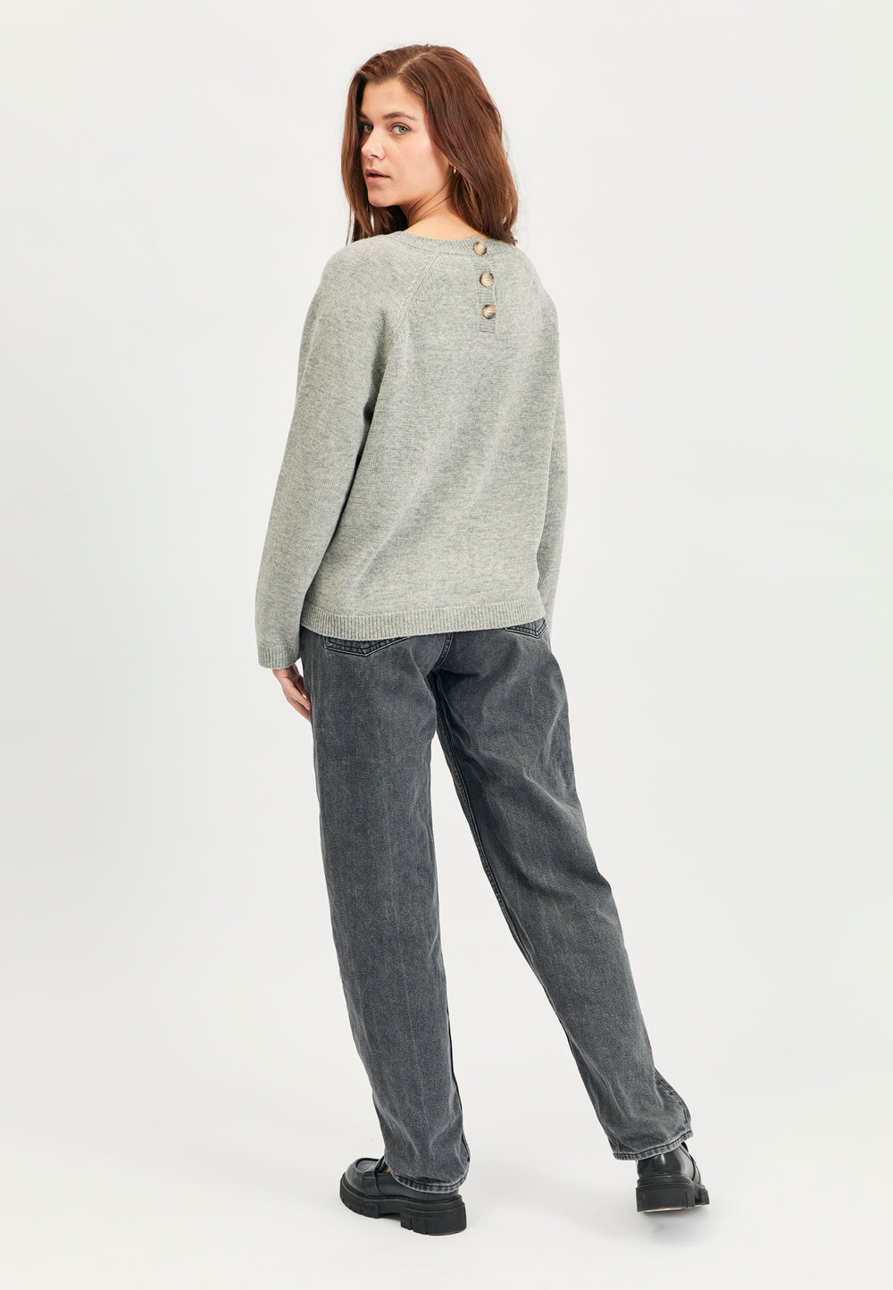 Lind Eva Knit Pullover 35 Grey Melange