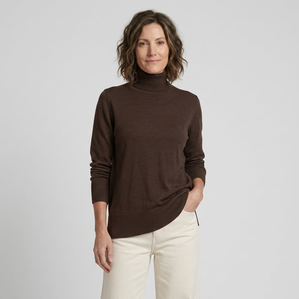 Lind Kirsten Knit Pullover 1500 BROWN