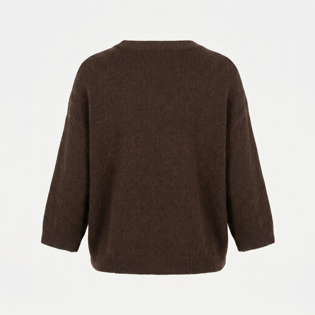 Lind LBHverdags fin Knit Pullover 1500 BROWN