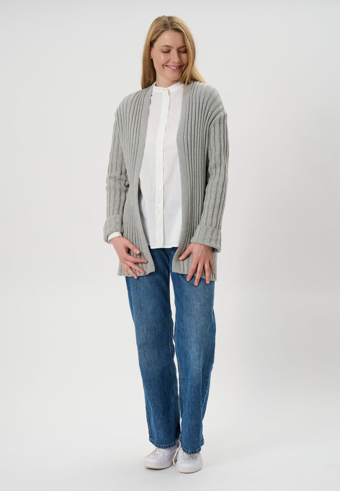 Lind LiAbbi Knit Cardigan 9450 LIGHT GREY MELANGE