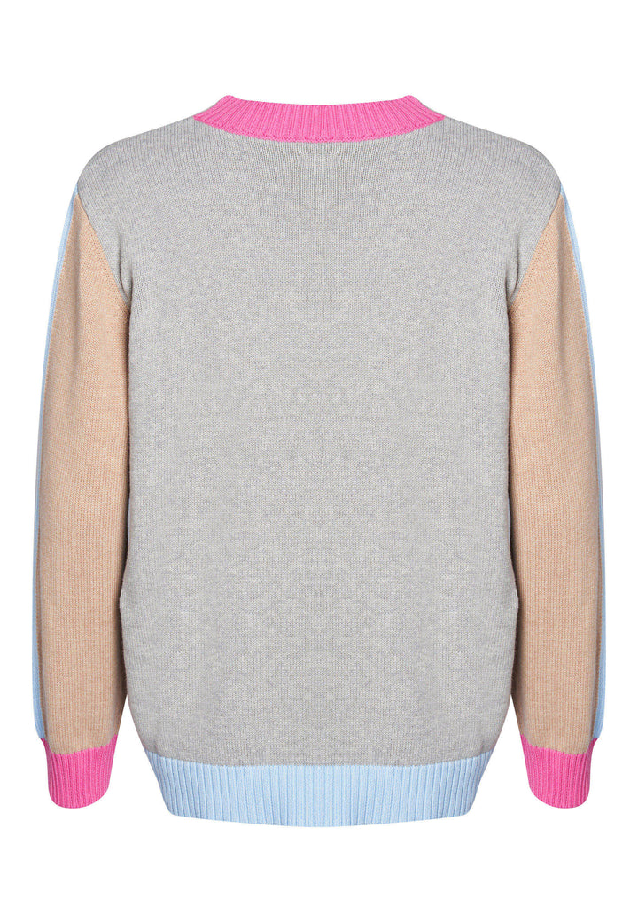 Lind LiAda Knit Pullover 9450 LIGHT GREY MELANGE
