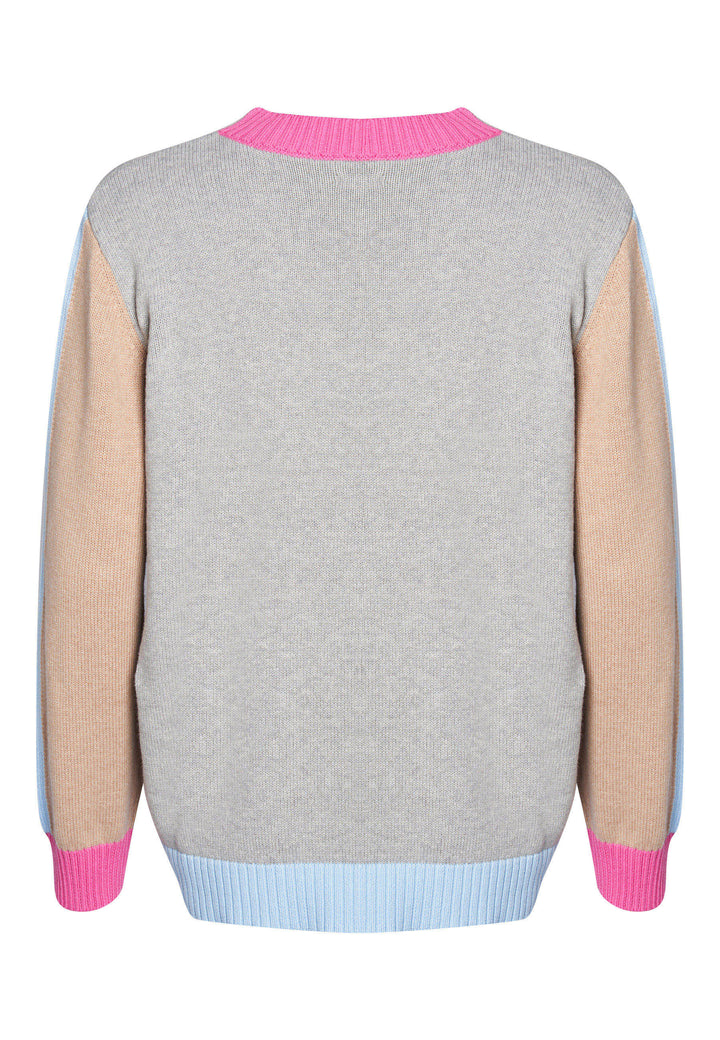 Lind LiAda Knit Pullover 9450 LIGHT GREY MELANGE