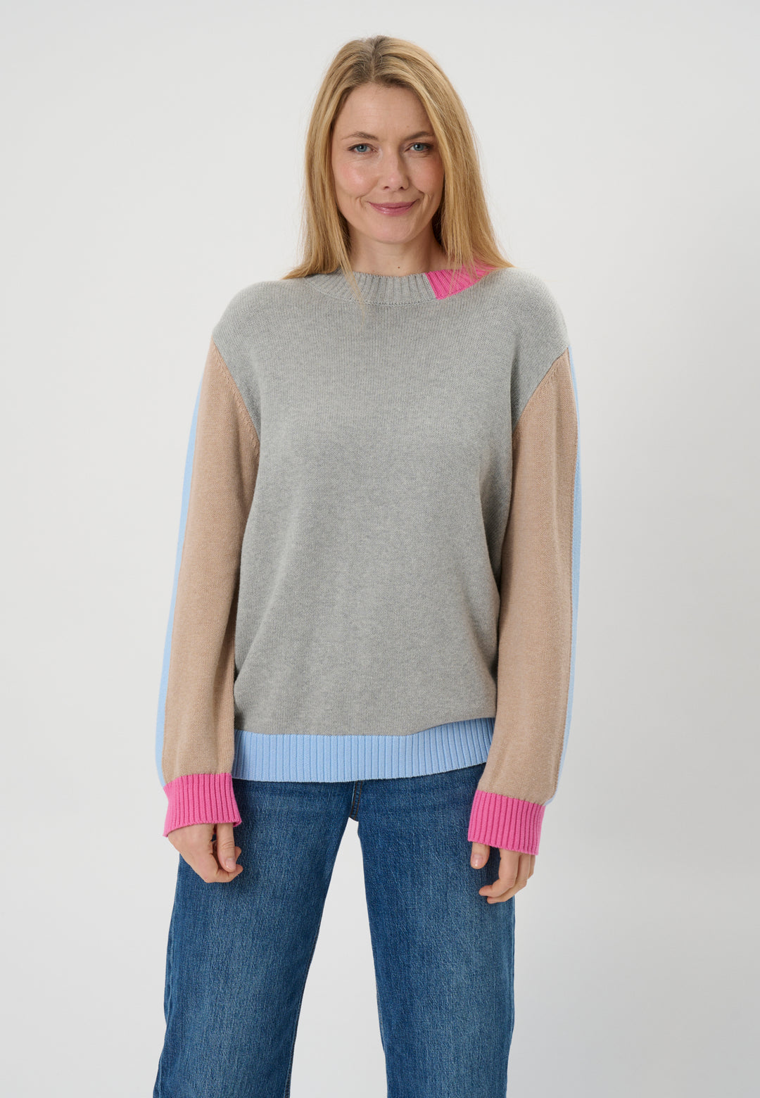 Lind LiAda Knit Pullover 9450 LIGHT GREY MELANGE