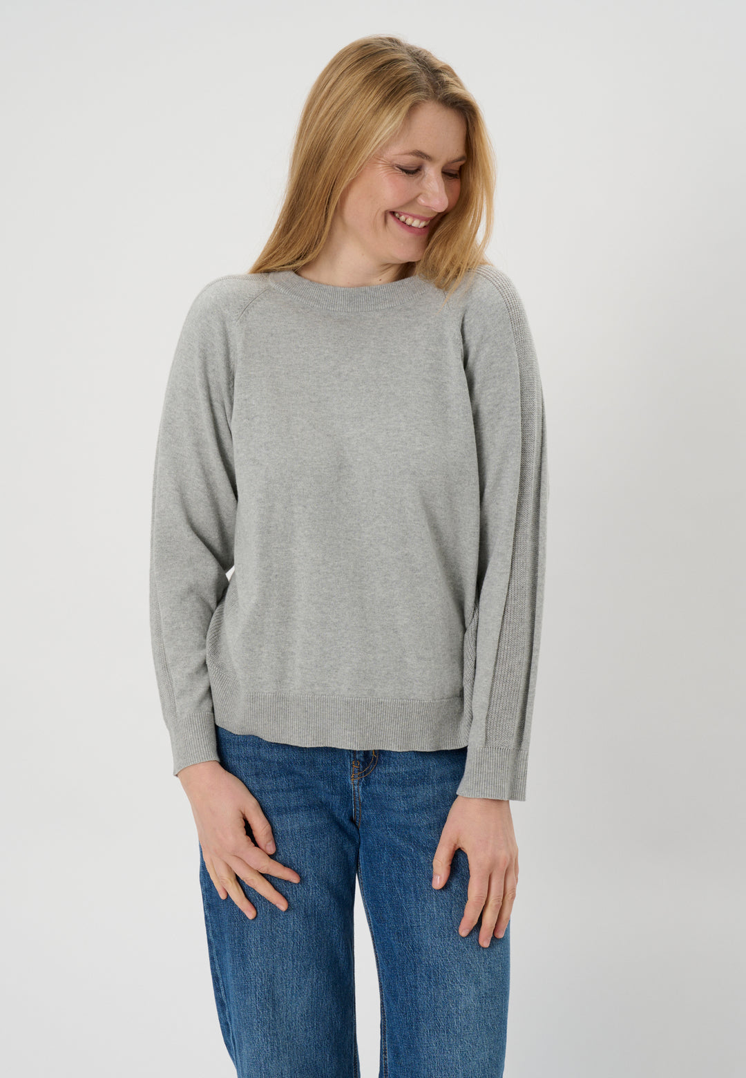 Lind LiAgnes Knit Pullover 9450 LIGHT GREY MELANGE