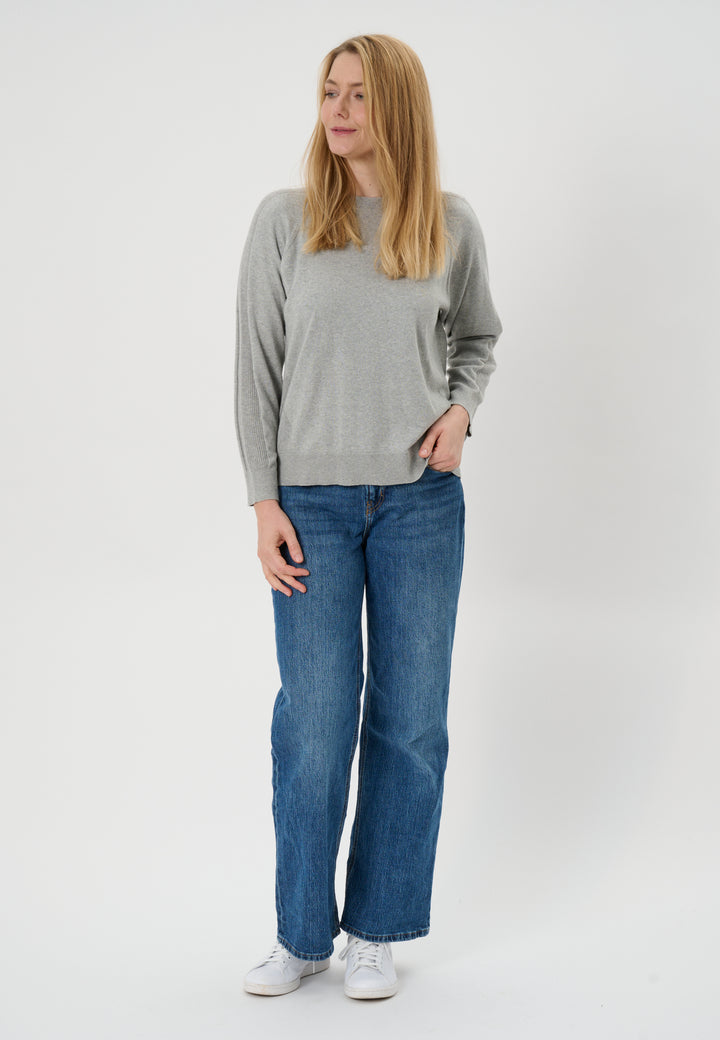 Lind LiAgnes Knit Pullover 9450 LIGHT GREY MELANGE