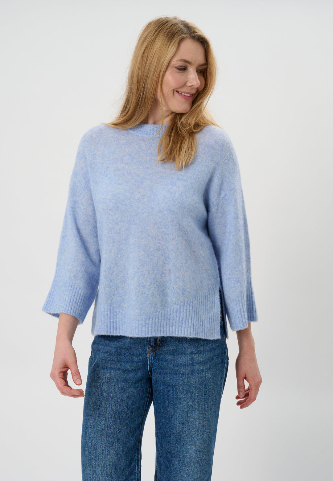 Lind LiAgusta Knit Pullover 5002 Light Blue Melange