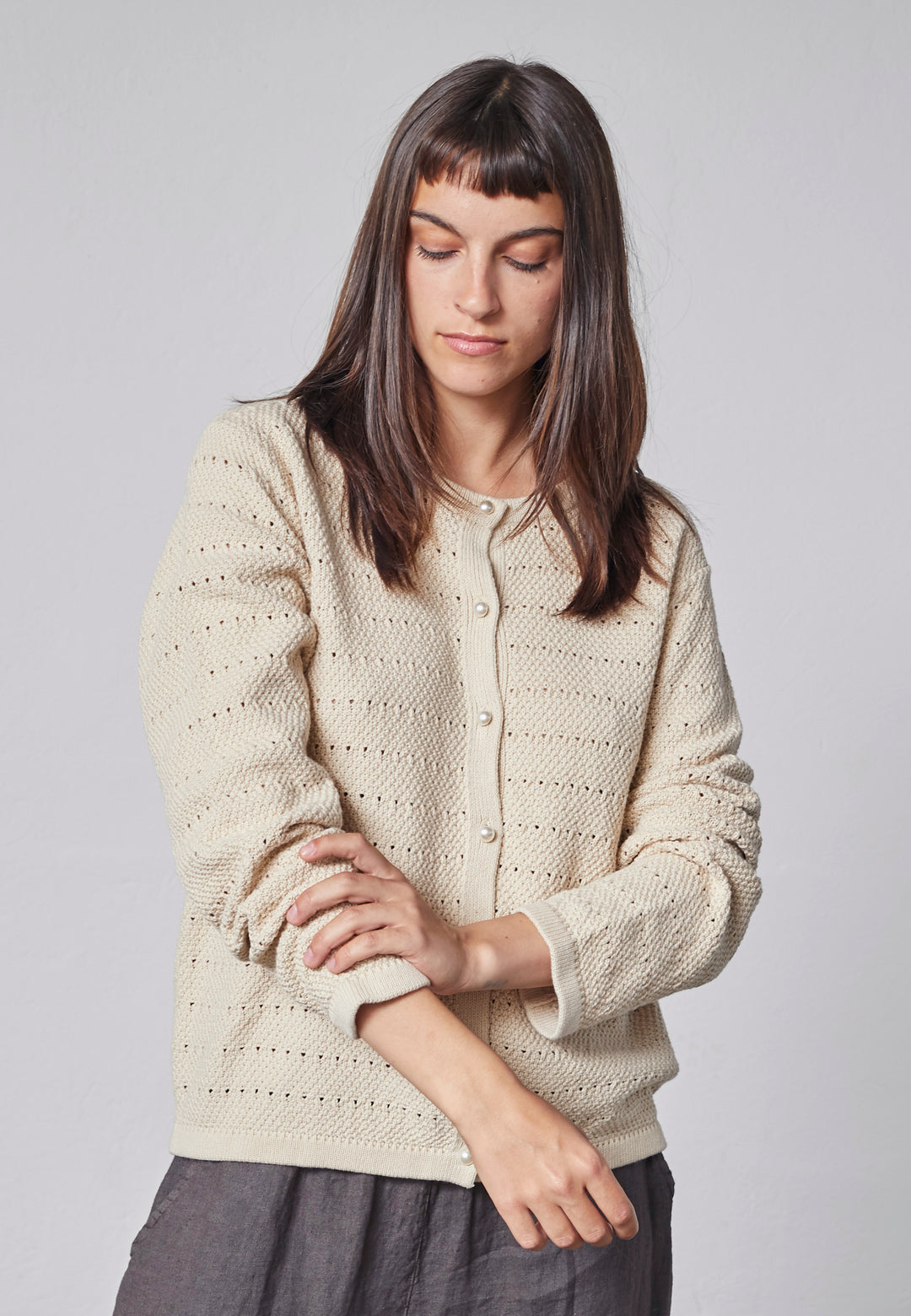 Lind LiAlexie Knit Cardigan 1000 OFF WHITE