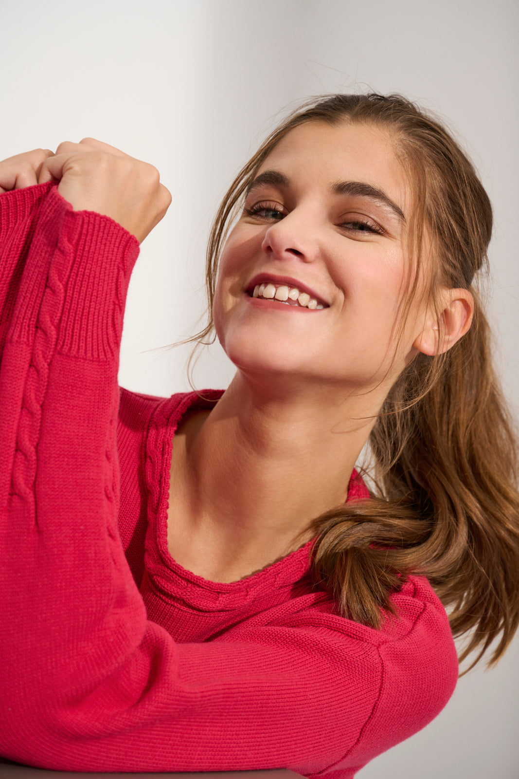 Lind LiBrunhilde Knit Pullover 2480 raspberry red