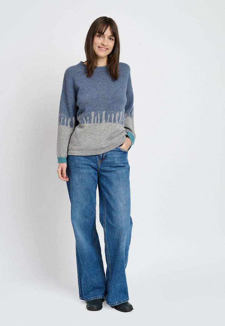 Lind LiCora Knit Pullover 5650 blue melange