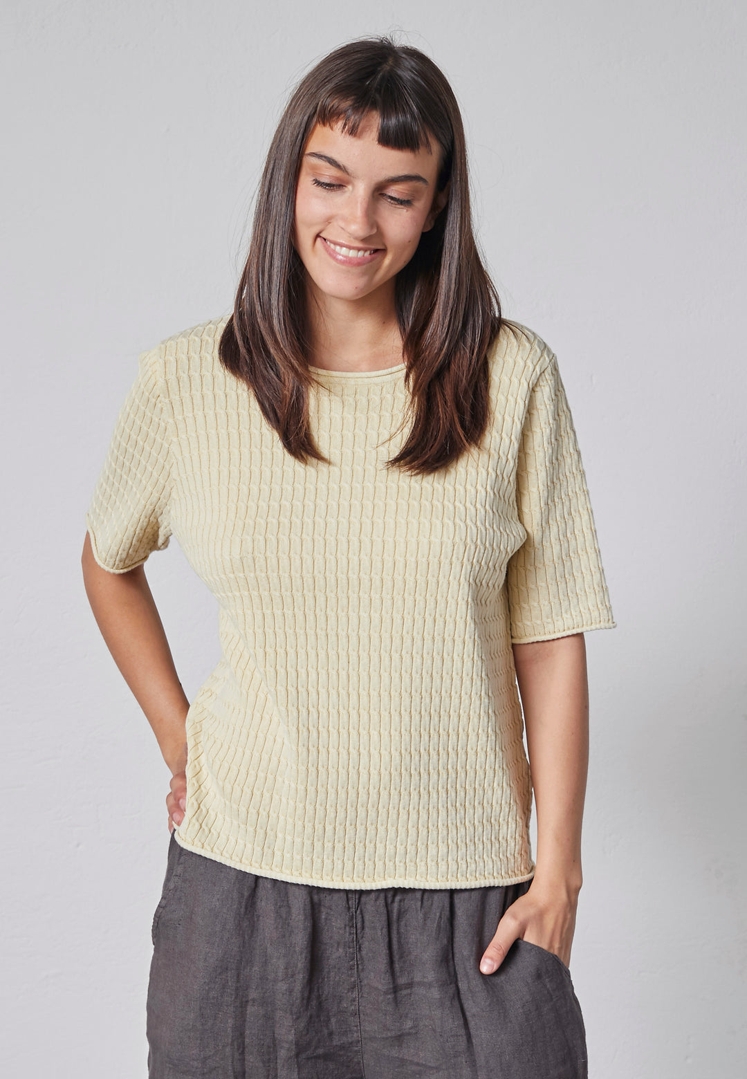Lind LiInge Knit Pullover 4050 Straw yellow