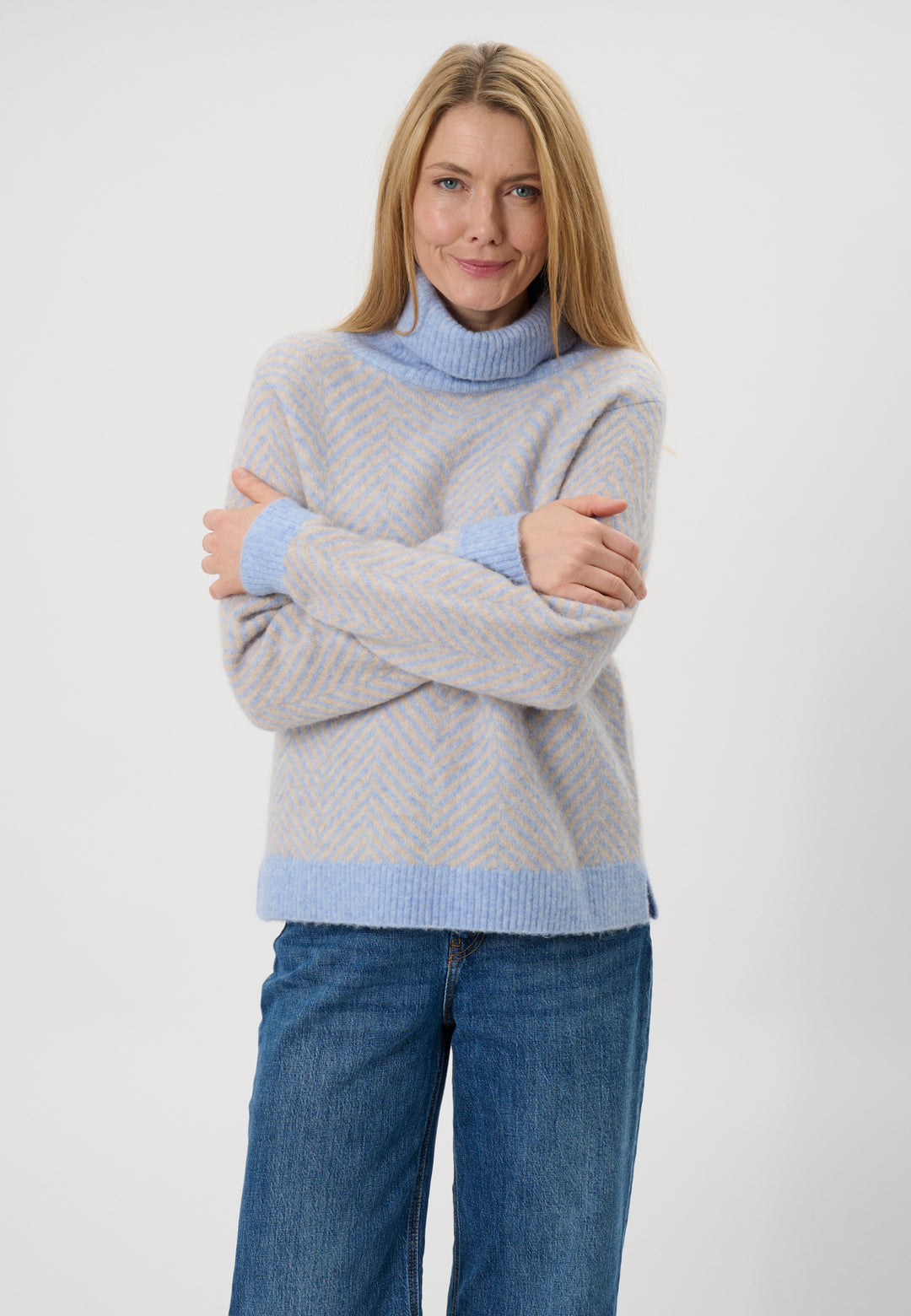 Lind LiKarina Knit Pullover 5002 Light Blue Melange