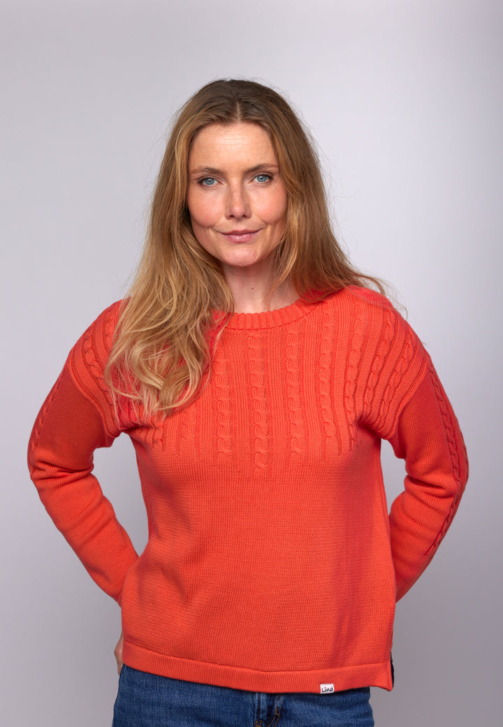 Lind LiMaxime Knit Pullover 8501 Spring Orange