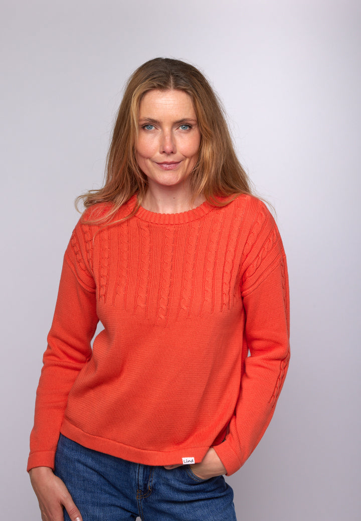 Lind LiMaxime Knit Pullover 8501 Spring Orange