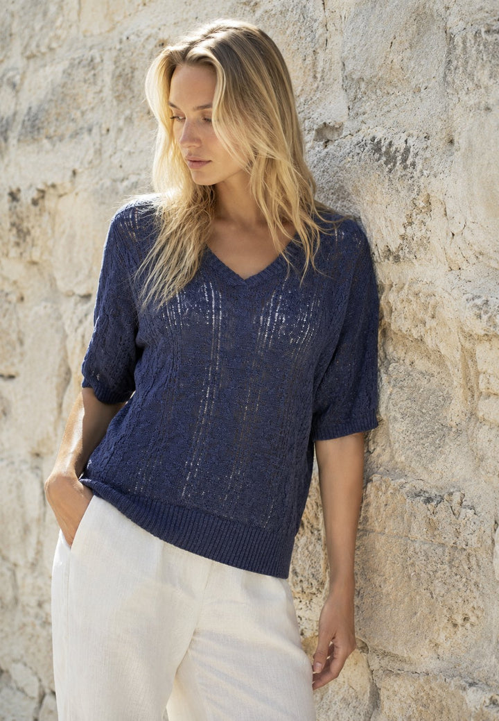 Lind LiMiabel Knit Pullover 5999 NAVY BLUE