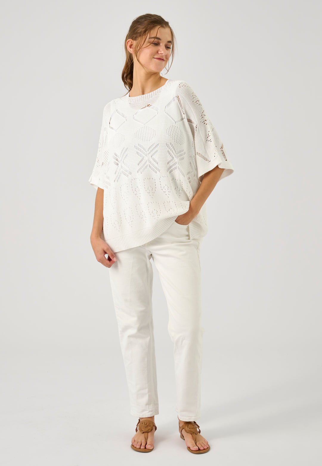 Lind LiNel Knit Pullover 9000 WHITE