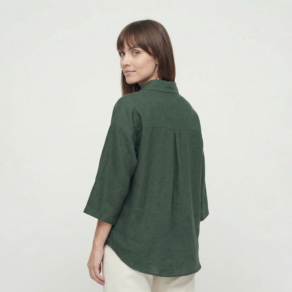 Lind LiNille Bluser 3900 Army Green