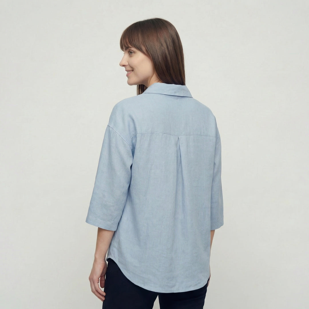 Lind LiNille Bluser 5001 DENIM LIGHT BLUE