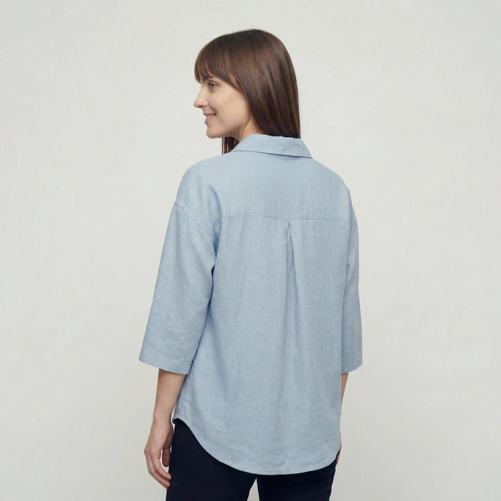 Lind LiNille Bluser 5001 DENIM LIGHT BLUE