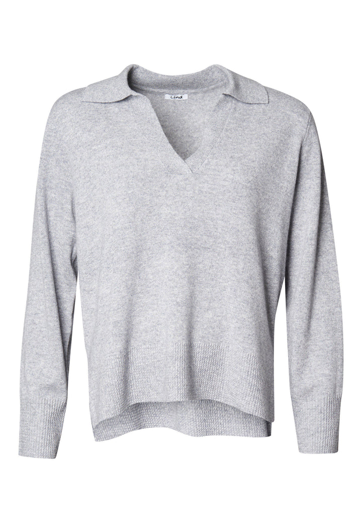Lind LiSif Knit Pullover 9450 LIGHT GREY MELANGE