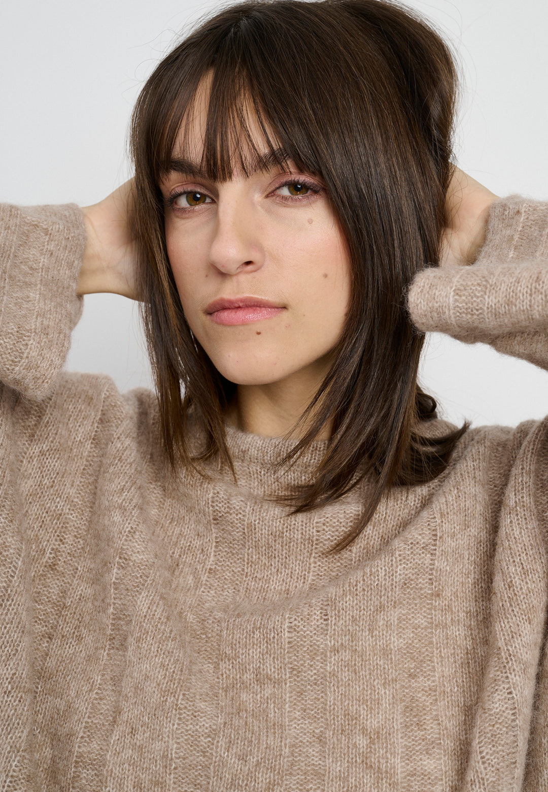 Lind LiZoya Knit Pullover 1321 light brown melange