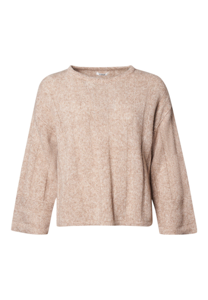 Lind LiZoya Knit Pullover 1321 light brown melange
