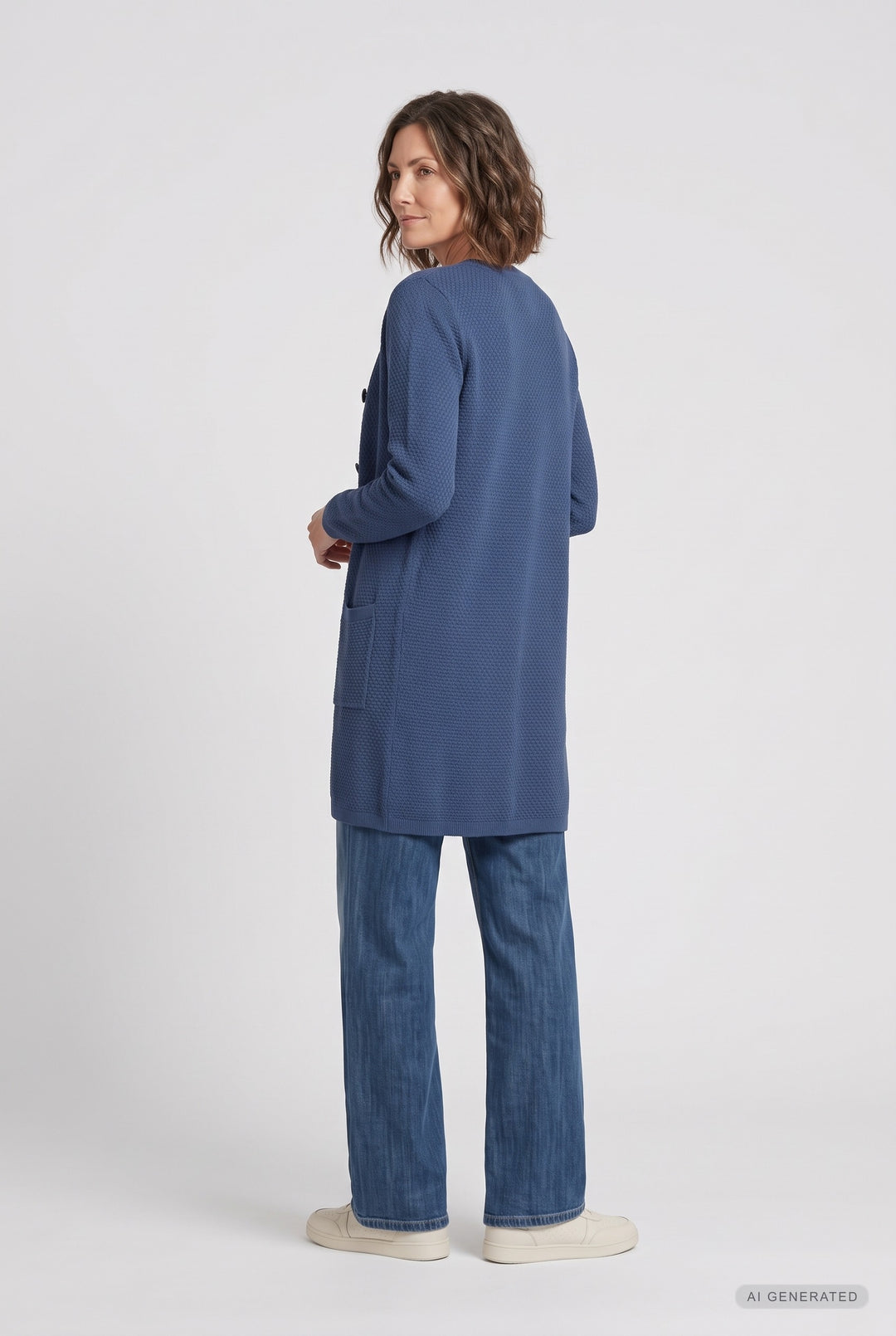 Lind Marie Knit Cardigan 706 Bagar blue melange