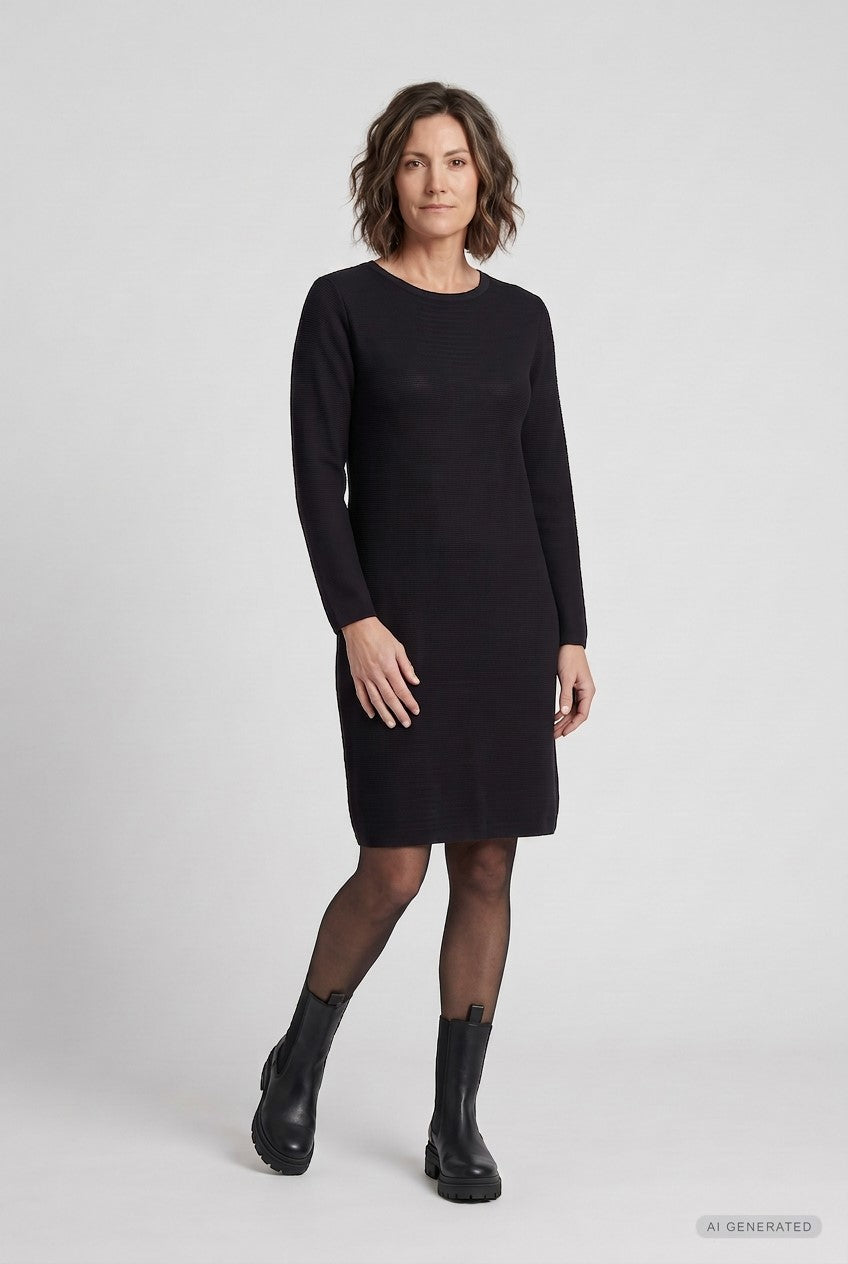 Lind Mia Knit Dress 110 Vanta Black