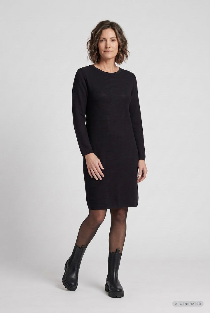 Lind Mia Knit Dress 110 Vanta Black