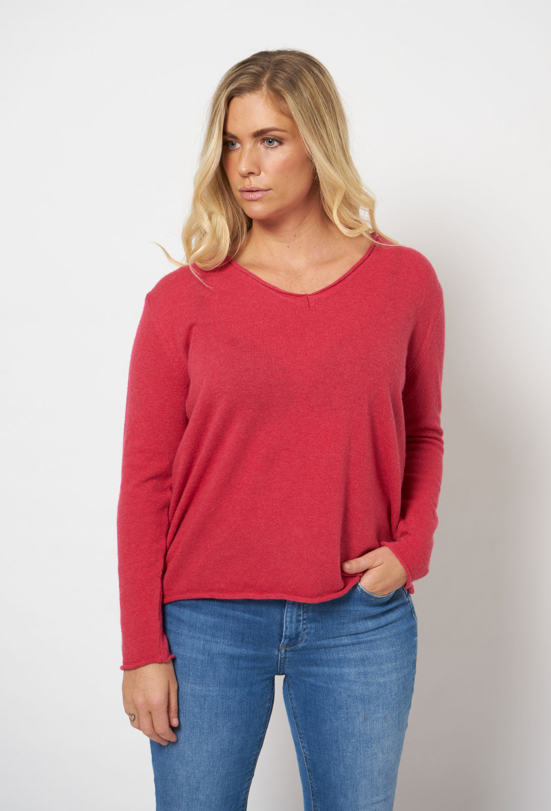 Lind Sue Knit Pullover 956 Hindbær